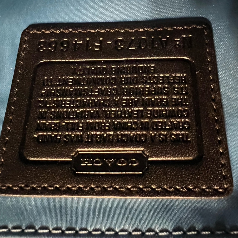 Black Patent Coach with Tan Trim Satchel/Purse - Picture 7 of 7